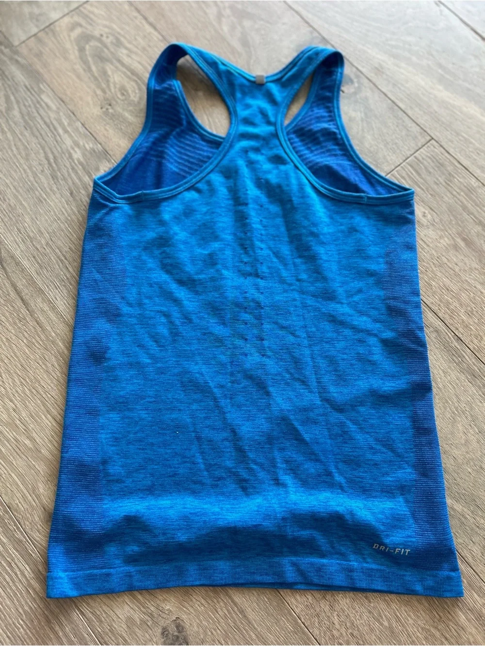 Nike Two-Tone Blue Racerback Tank with Layered Athletic Shorts